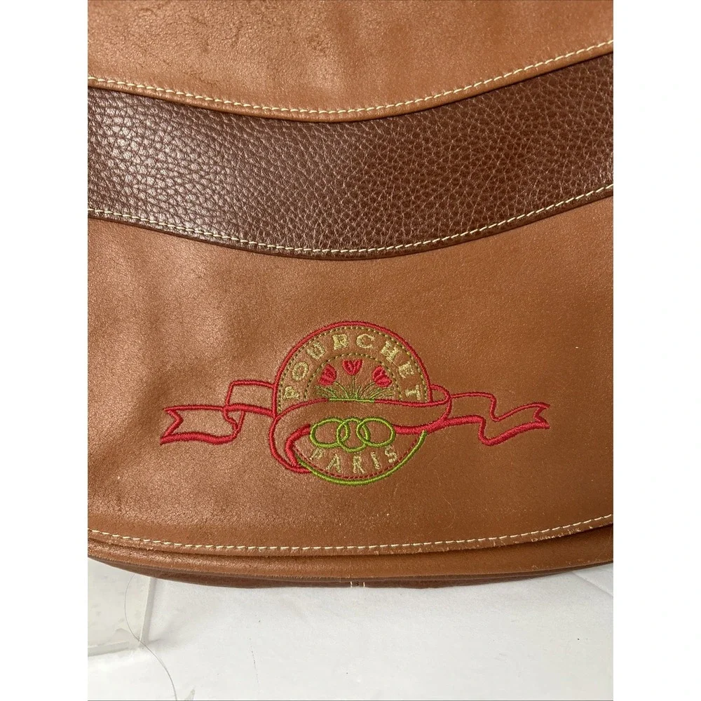 Pourchet Vintage Paris Purse‎ Crossbody Leather Saddle Bag Purse
